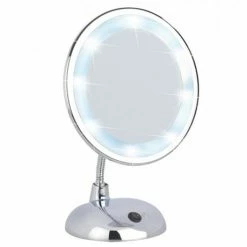 Wenko Style LED Comestic Mirror - 3x magnification - Chrome - 3656440100