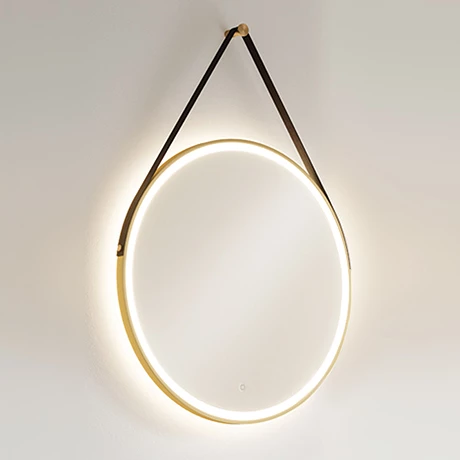 HIB Solstice Brushed Brass 60 Round LED Illuminated Mirror - 79520750 3 HIB Solstice Brushed Brass 60 Round LED Illuminated Mirror - 79520750