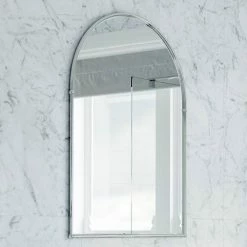 Heritage - Arched Mirror - Chrome - AHC09 -Bathroom Mirrors Shop AHC09 D2 460