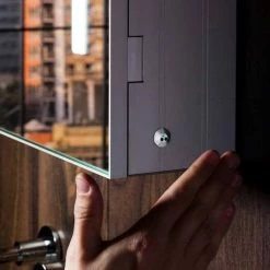 Crosswater Allure 500 x 700mm Illuminated Mirrored Cabinet - AL5070AL -Bathroom Mirrors Shop AL5070AL D4 460