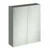 Apollo2 600mm Gloss Grey 50/50 Mirror Unit -Bathroom Mirrors Shop AP6M p