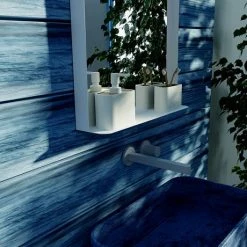 Arezzo Matt White 500 x 750mm Mirror with Shelf -Bathroom Mirrors Shop AZ5X75MW D2 460