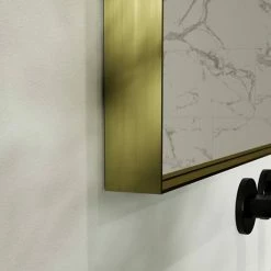 Arezzo Brushed Brass 600 x 800mm Rectangular Mirror 7 Arezzo Brushed Brass 600 x 800mm Rectangular Mirror -Bathroom Mirrors Shop AZ6X8RBB D2 460