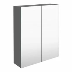 Arezzo 600 Matt Grey 2-Door Mirror Cabinet