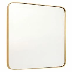 Arezzo Medium 400 x 400 Gold Frame Square Wall Mirror