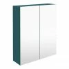 Arezzo 600 Matt Green 2-Door Mirror Cabinet -Bathroom Mirrors Shop AZTG62MC p