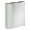 Brooklyn 600mm Grey Mist Bathroom Mirror & Fascia Cabinet 2 Brooklyn 600mm Grey Mist Bathroom Mirror & Fascia Cabinet -Bathroom Mirrors Shop B6GMWMF p