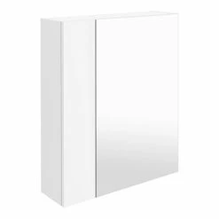 Brooklyn 600mm Gloss White Bathroom Mirror & Fascia Cabinet