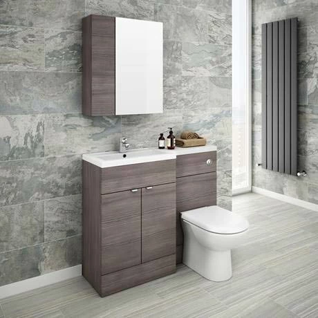 Brooklyn 600mm Bathroom Mirror & Fascia Cabinet - Grey Avola 4 Brooklyn 600mm Bathroom Mirror & Fascia Cabinet - Grey Avola - Image 2