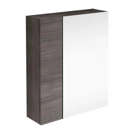 Brooklyn 600mm Bathroom Mirror & Fascia Cabinet - Grey Avola 3 Brooklyn 600mm Bathroom Mirror & Fascia Cabinet - Grey Avola
