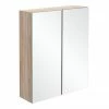 Brooklyn Natural Oak 600mm Bathroom Mirror Cabinet - 2 Door -Bathroom Mirrors Shop Brooklyn Natural Oak 600mm Bathroom Mirror Cabinet nw p