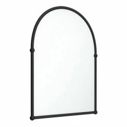 Chatsworth Traditional 673 x 490mm Arched Mirror - Matt Black -Bathroom Mirrors Shop CHTMBM d3 460