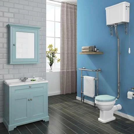Old London Traditional Mirror Cabinet (650mm Wide - Duck Egg Blue) 4 Old London Traditional Mirror Cabinet (650mm Wide - Duck Egg Blue) - Image 2