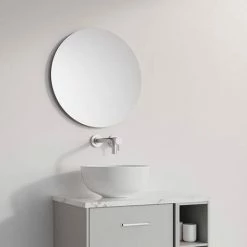 Crosswater Infinity 500mm Round Non-Lit Mirror - IF5050 -Bathroom Mirrors Shop IF5050 D2 460