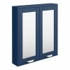 Keswick Blue 600mm Traditional Wall Hung 2 Door Mirror Cabinet -Bathroom Mirrors Shop KES BLU 2DM p