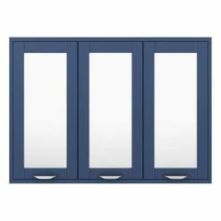 Keswick Blue 900mm Traditional Wall Hung 3 Door Mirror Cabinet -Bathroom Mirrors Shop KES BLU 3DM d2 460