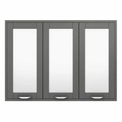 Keswick Grey 900mm Traditional Wall Hung 3 Door Mirror Cabinet 8 Keswick Grey 900mm Traditional Wall Hung 3 Door Mirror Cabinet -Bathroom Mirrors Shop KES GRY 3DM d3 460