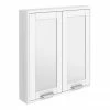 Keswick White 600mm Traditional Wall Hung 2 Door Mirror Cabinet 2 Keswick White 600mm Traditional Wall Hung 2 Door Mirror Cabinet -Bathroom Mirrors Shop KES WHT 2DM p