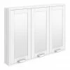 Keswick White 900mm Traditional Wall Hung 3 Door Mirror Cabinet -Bathroom Mirrors Shop KES WHT 3DM p