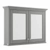 Old London 1050mm Mirror Cabinet - Storm Grey - LON217 1 Old London 1050mm Mirror Cabinet - Storm Grey - LON217 -Bathroom Mirrors Shop LON217 P