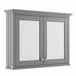 Old London 1050mm Mirror Cabinet - Storm Grey - LON217