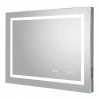 Hudson Reed Prisma 800mm Bluetooth LED Touch Sensor Mirror with Clock & Demister Pad - LQ092 -Bathroom Mirrors Shop LQ092 P