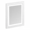 Burlington Framed 60 Mirror with LED Illumination - Matt White