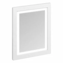 Burlington Framed 60 Mirror with LED Illumination - Matt White