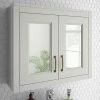 Chatsworth 690mm Grey 2-Door Mirror Cabinet -Bathroom Mirrors Shop MCABGRY n p