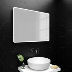 Toreno 800 x 600mm Landscape LED Illuminated Bluetooth Mirror inc. Touch Sensor -Bathroom Mirrors Shop MIR012 detail2 460
