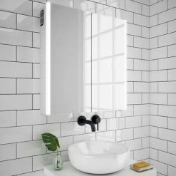 Toreno 700x650mm LED Illuminated 2-Door Bluetooth Mirror Cabinet with Motion Sensor, Shaving Socket & Anti-Fog - MIR018 9 Toreno 700x650mm LED Illuminated 2-Door Bluetooth Mirror Cabinet with Motion Sensor, Shaving Socket & Anti-Fog - MIR018 -Bathroom Mirrors Shop MIR018 d4 460