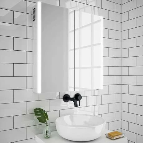 Toreno 700x650mm LED Illuminated 2-Door Bluetooth Mirror Cabinet with Motion Sensor, Shaving Socket & Anti-Fog - MIR018 6 Toreno 700x650mm LED Illuminated 2-Door Bluetooth Mirror Cabinet with Motion Sensor, Shaving Socket & Anti-Fog - MIR018 - Image 4