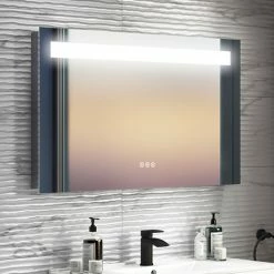 Toreno 1000 x 600mm Landscape LED Back-lit Bluetooth Mirror incl. Touch Sensor + Anti-Fog