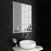 Trafalgar 600 x 800mm Bevelled Bathroom Mirror with Glass Shelf -Bathroom Mirrors Shop MIR608S prod1