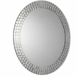 Croydex Meadley Circular Mirror with Mosaic Surround 600 x 600mm - MM700700 -Bathroom Mirrors Shop MM700700 ai2 460
