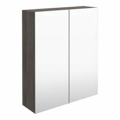 Brooklyn 600mm Grey Avola Bathroom Mirror Cabinet - 2 Door