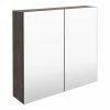 Brooklyn 800mm Grey Avola Bathroom Mirror Cabinet - 2 Door -Bathroom Mirrors Shop OFF519 prod