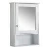 Tongue and Groove Bathroom Mirror Cabinet - White -Bathroom Mirrors Shop TG103M n p