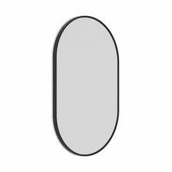 Arezzo Matt Black 500 x 800mm Capsule Mirror