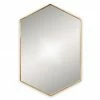 Venice Brushed Brass 500 x 750mm Hexagonal Mirror -Bathroom Mirrors Shop VENHXBRA P
