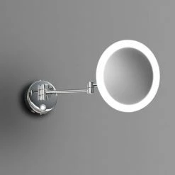 Venice Chrome Round 3x Magnifying LED Cosmetic Mirror -Bathroom Mirrors Shop VNCMRND D3 460