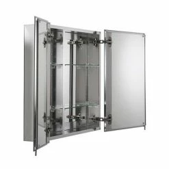 Croydex Newton Double Door Bi-View Mirror Cabinet with FlexiFix - WC102069 -Bathroom Mirrors Shop WC102069 D3 460