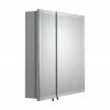 Croydex Wellington Double Door Bi-View White Steel Mirror Cabinet with FlexiFix - WC102122 -Bathroom Mirrors Shop WC102122 P
