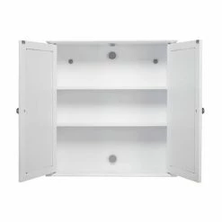 Croydex Ashby White Wooden Double Door Mirror Cabinet with FlexiFix - WC280022 9 Croydex Ashby White Wooden Double Door Mirror Cabinet with FlexiFix - WC280022 -Bathroom Mirrors Shop WC280022 D3 460