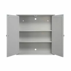 Croydex Ashby Grey Wooden Double Door Mirror Cabinet with FlexiFix - WC280031 9 Croydex Ashby Grey Wooden Double Door Mirror Cabinet with FlexiFix - WC280031 -Bathroom Mirrors Shop WC280031 D3 460