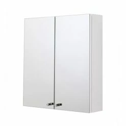 Croydex Carra White Double Door Mirror Cabinet - WC450822