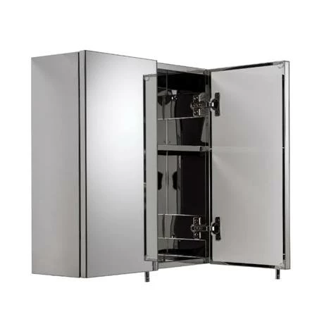 Croydex Avon Double Door Stainless Steel Mirror Cabinet - WC866105 4 Croydex Avon Double Door Stainless Steel Mirror Cabinet - WC866105 - Image 2