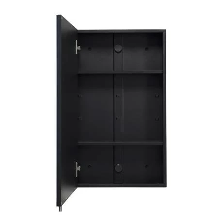 Croydex Dawley Matt Black 400mm Single Door Mirror Cabinet - WC930021 5 Croydex Dawley Matt Black 400mm Single Door Mirror Cabinet - WC930021 - Image 3
