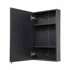 Croydex Dawley Matt Black 400mm Single Door Mirror Cabinet - WC930021 13 Croydex Dawley Matt Black 400mm Single Door Mirror Cabinet - WC930021 -Bathroom Mirrors Shop WC930021 D5 460