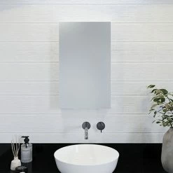 Croydex Finchley Stainless Steel Single Door Mirror Cabinet with FlexiFix - WC940005